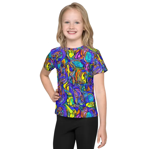 Electric Opulence on a Kids Crew Neck T-Shirt