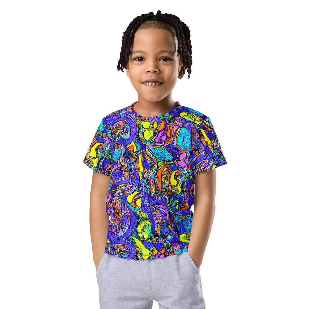 Electric Opulence on Kids Crew Neck T-Shirt — Front