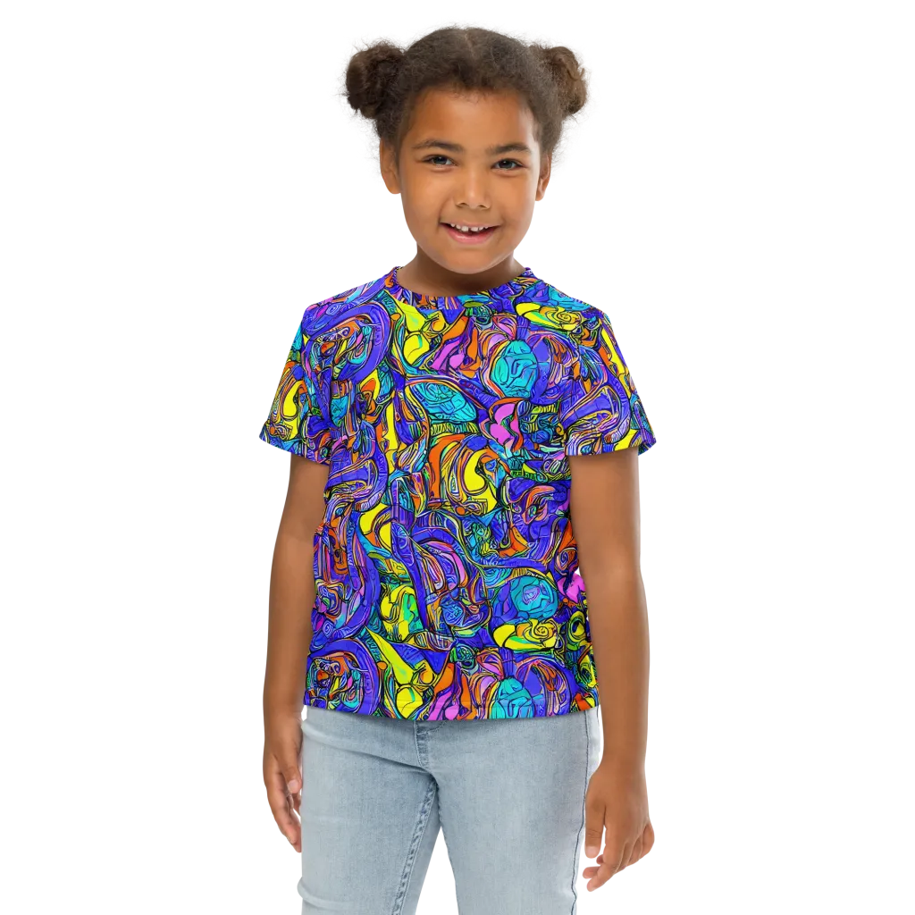 Electric Opulence on Kids Crew Neck T-Shirt — Front