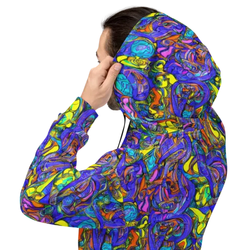 Electric Opulence on a Hoodie