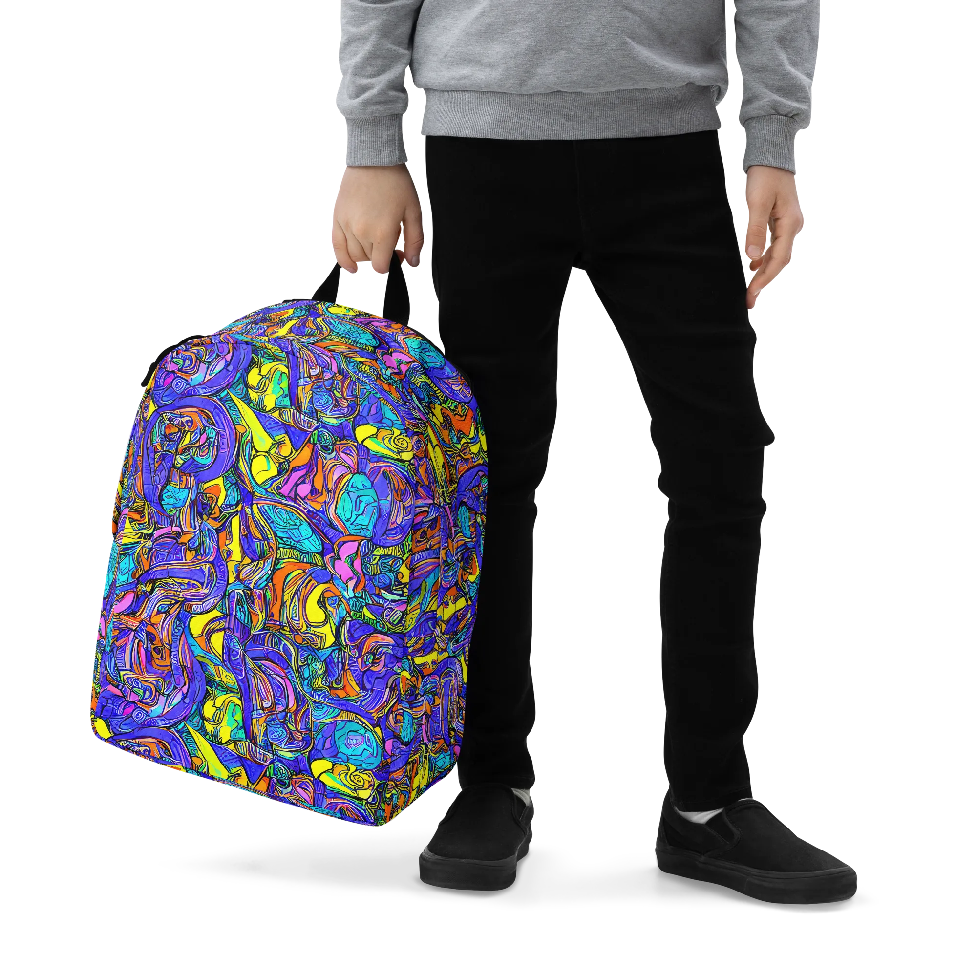 Electric Opulence on Minimalist Backpack — Zoomed-in