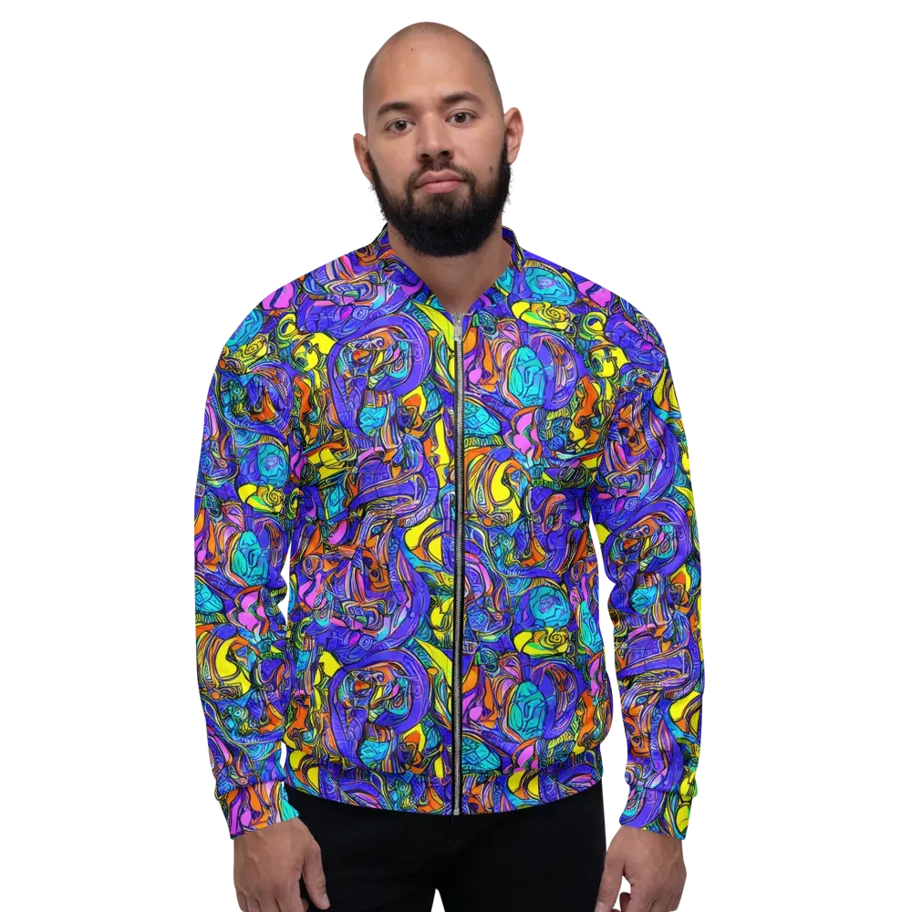 Electric Opulence on Bomber Jacket — Front
