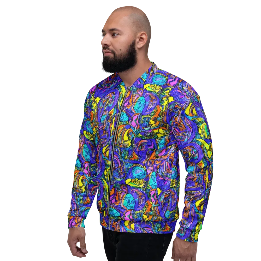 Electric Opulence on Bomber Jacket — Left