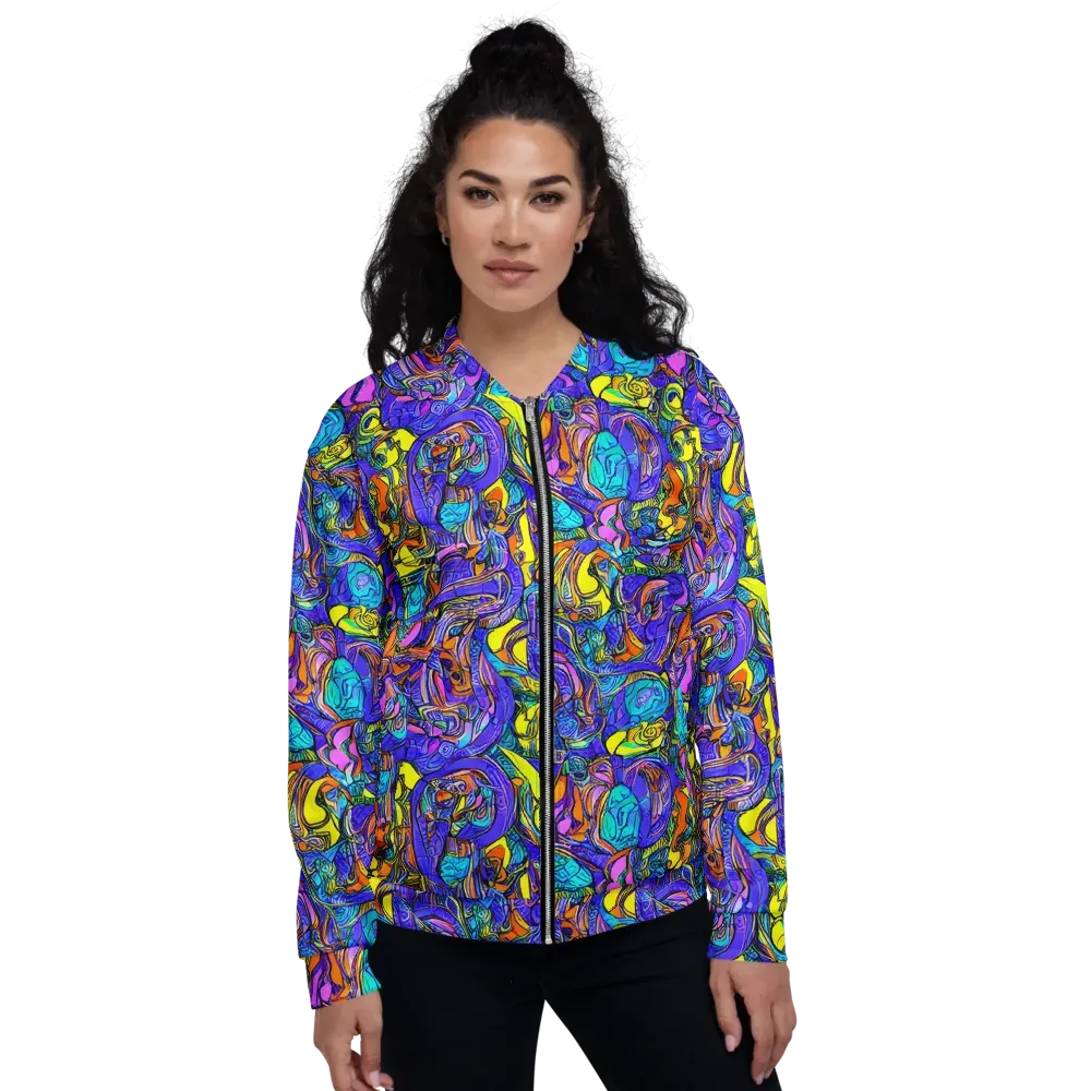 Electric Opulence on Bomber Jacket — Front