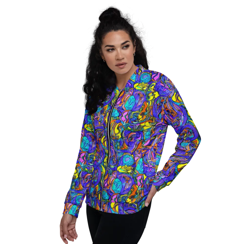 Electric Opulence on Bomber Jacket — Left