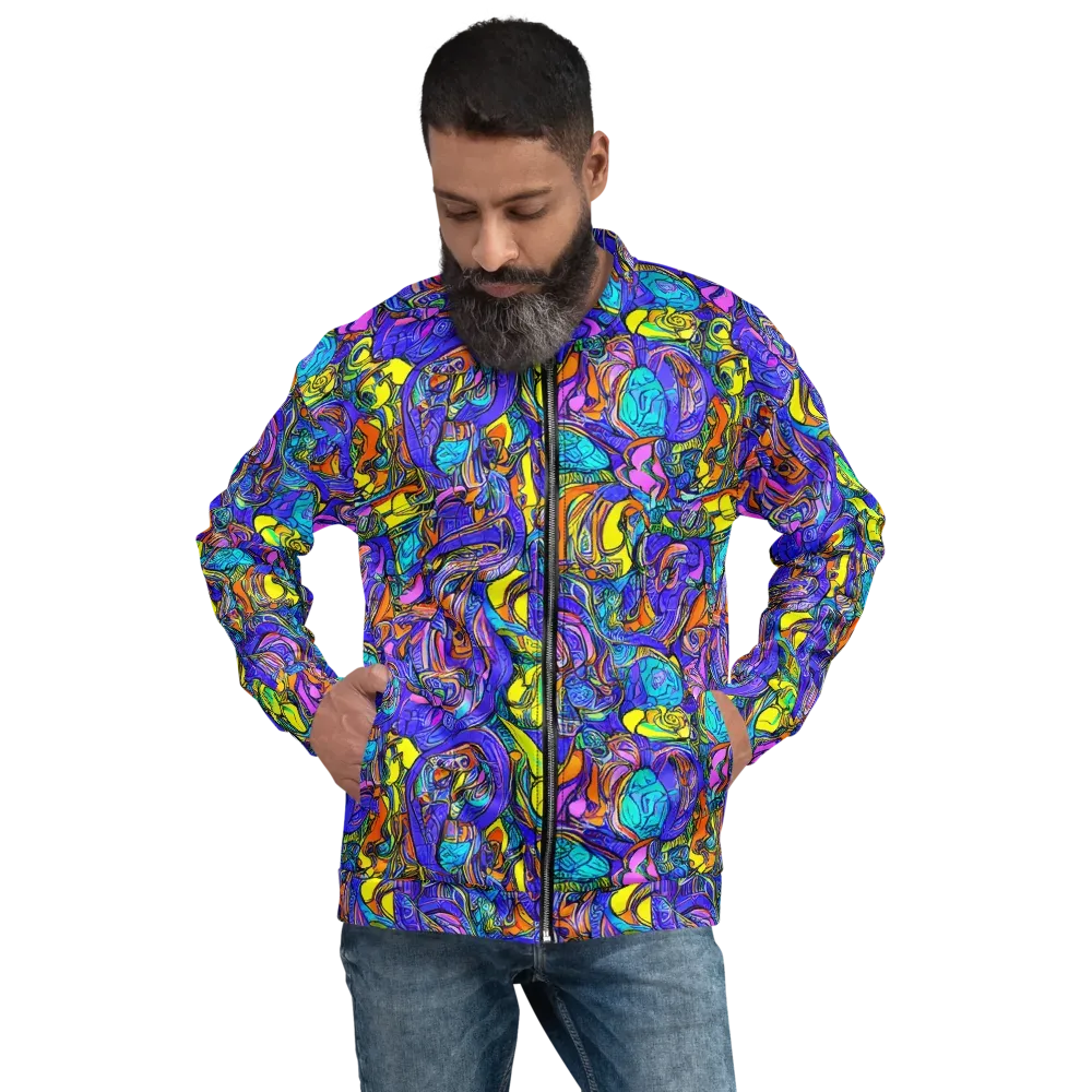 Electric Opulence on Bomber Jacket — Front