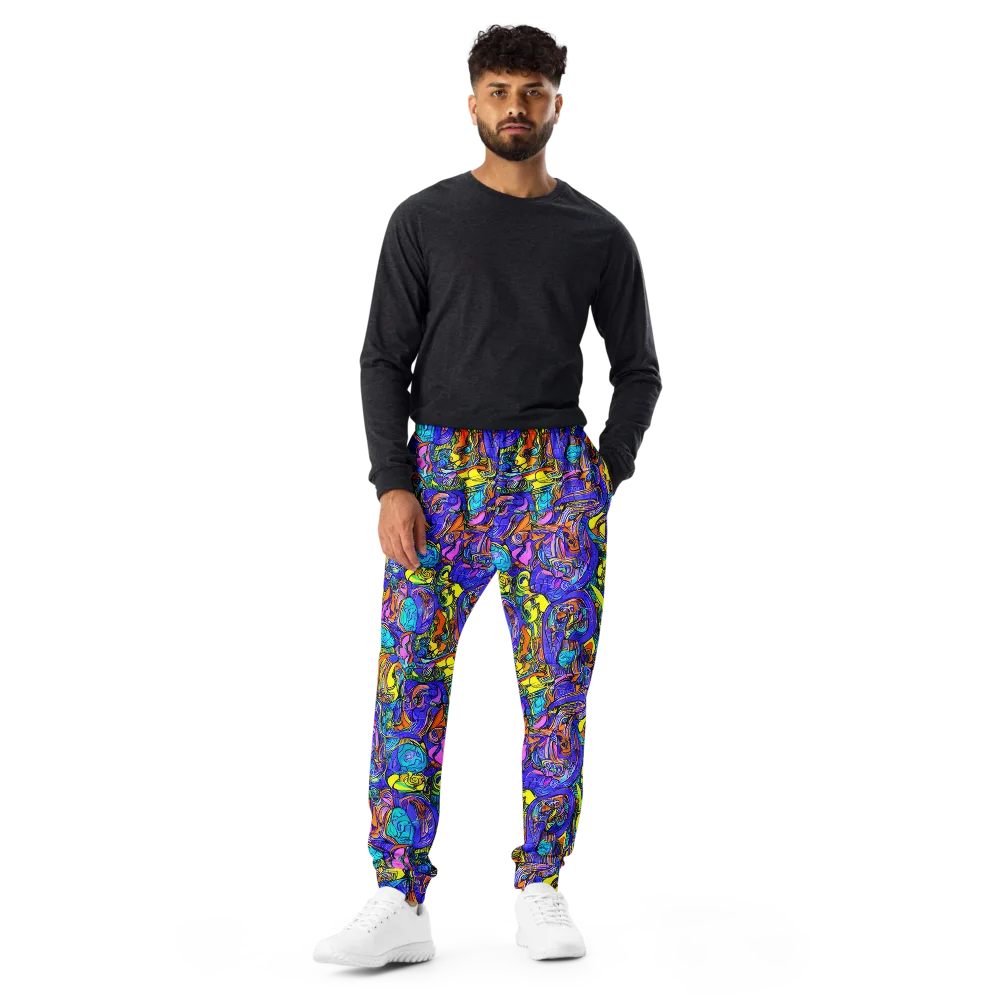 Electric Opulence on Men's Joggers — Front