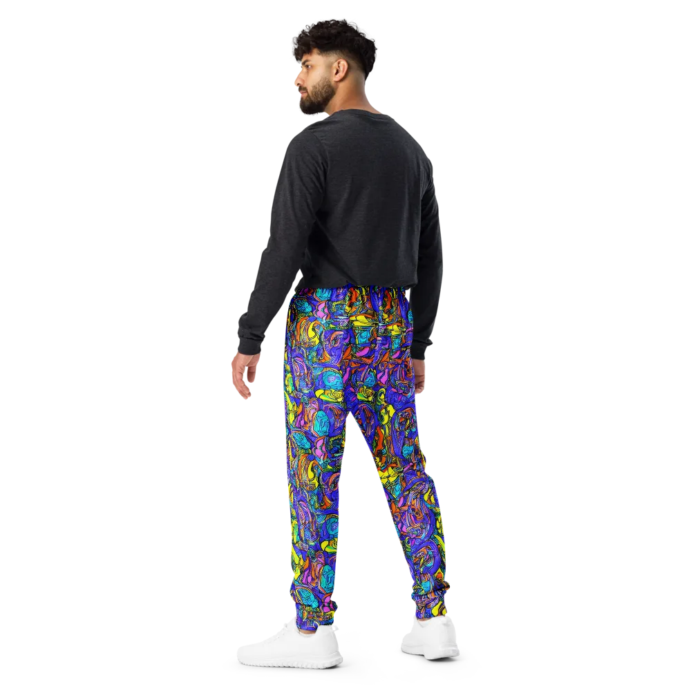 Electric Opulence on Men's Joggers — Back