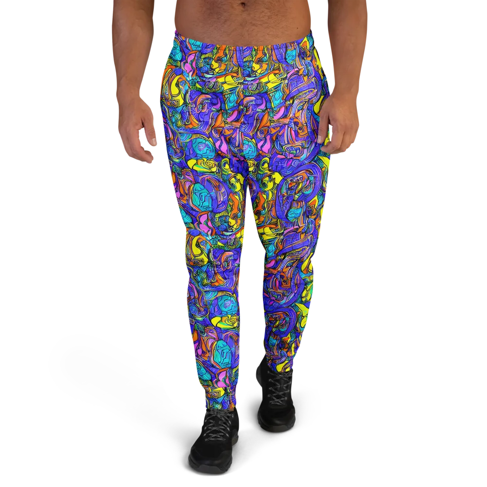 Electric Opulence on Men's Joggers — Front