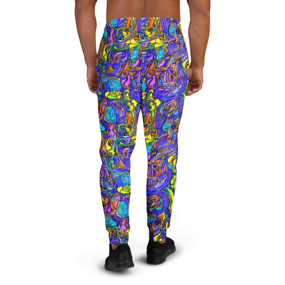 Electric Opulence on Men's Joggers — Back