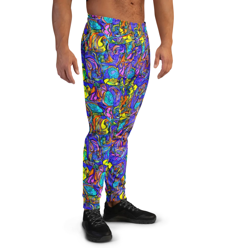 Electric Opulence on Men's Joggers — Right
