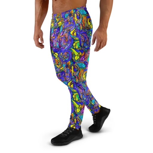 Electric Opulence on a Men's Joggers