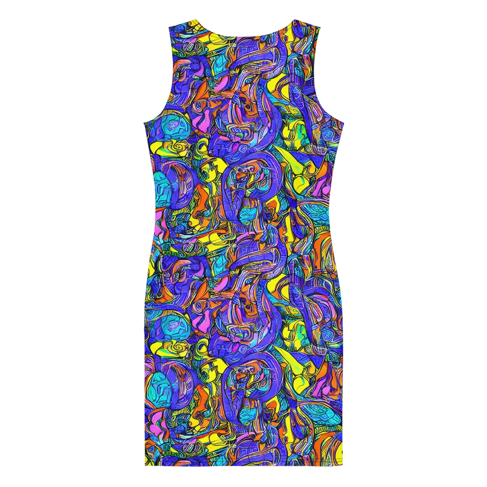 Electric Opulence on Bodycon Dress — Back