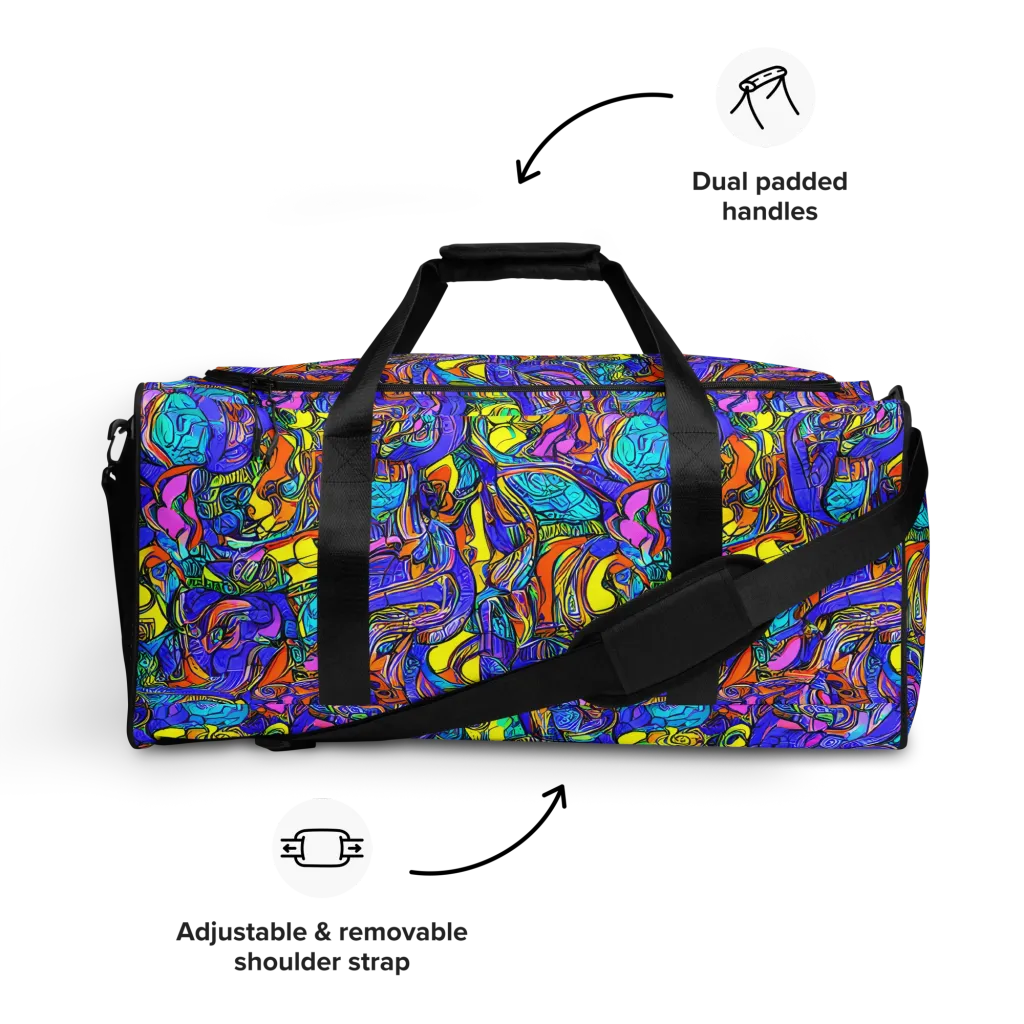 Electric Opulence on Duffle Bag — Front