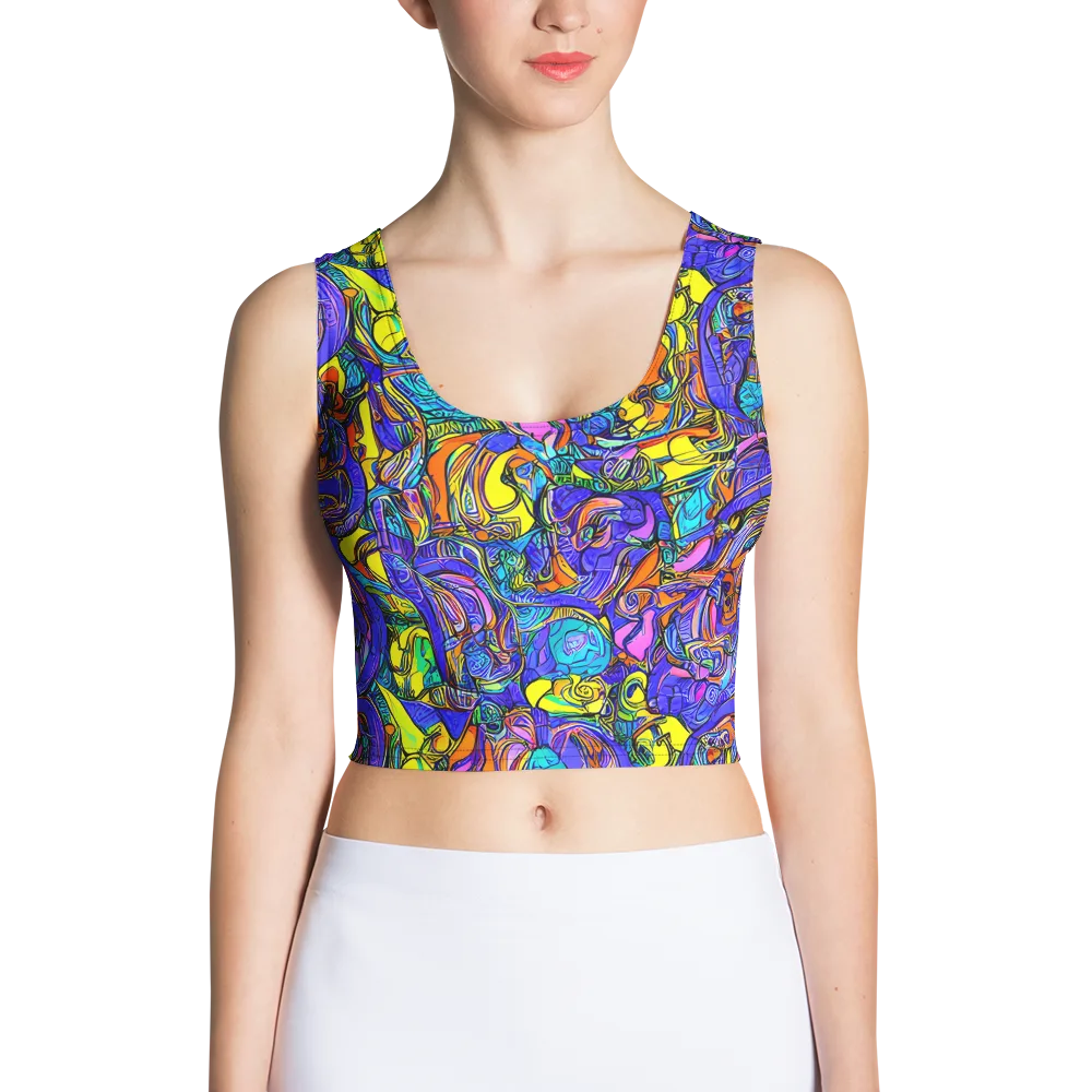 Electric Opulence on Crop Top — Front