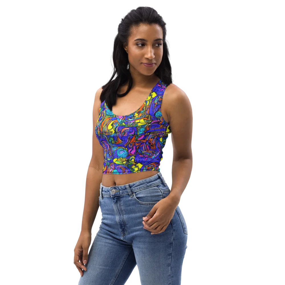 Electric Opulence on Crop Top — Left Front
