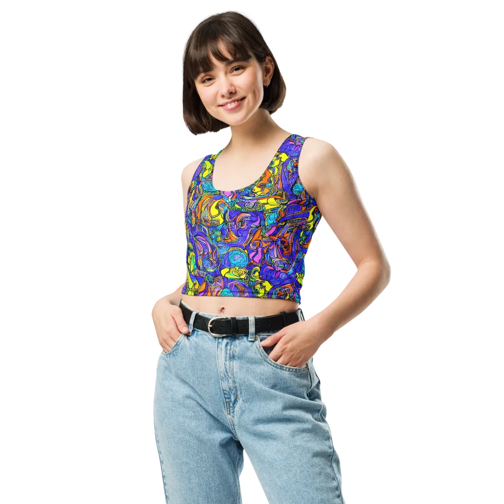 Electric Opulence on Crop Top — Front