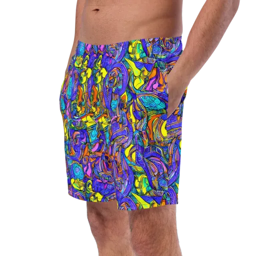 Electric Opulence on a Swim Trunks