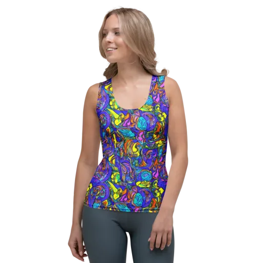 Electric Opulence on a Women's Tank Top