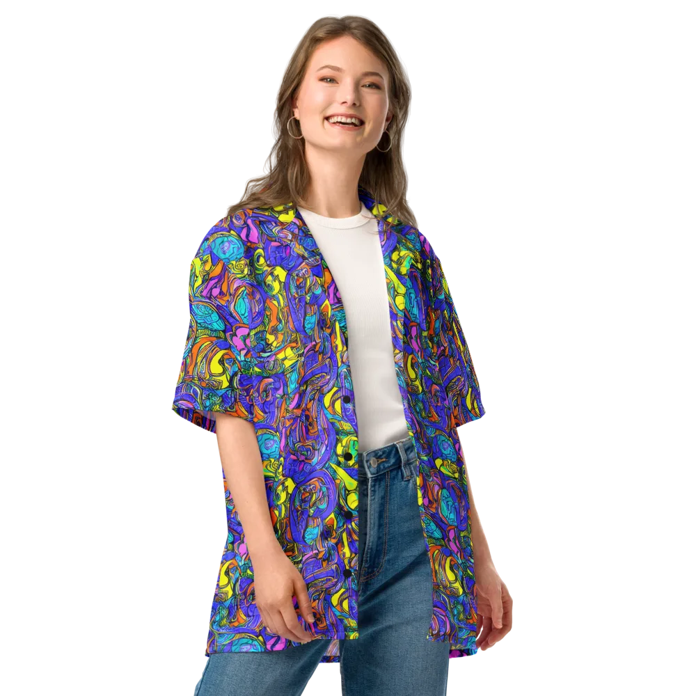 Electric Opulence on Button Shirt — Front