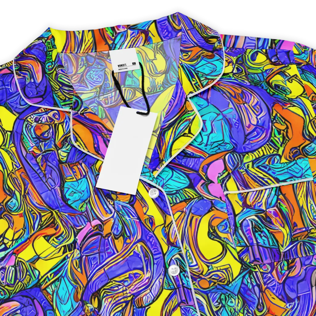 Electric Opulence on Women's Short Sleeve Pajama Top — Product details