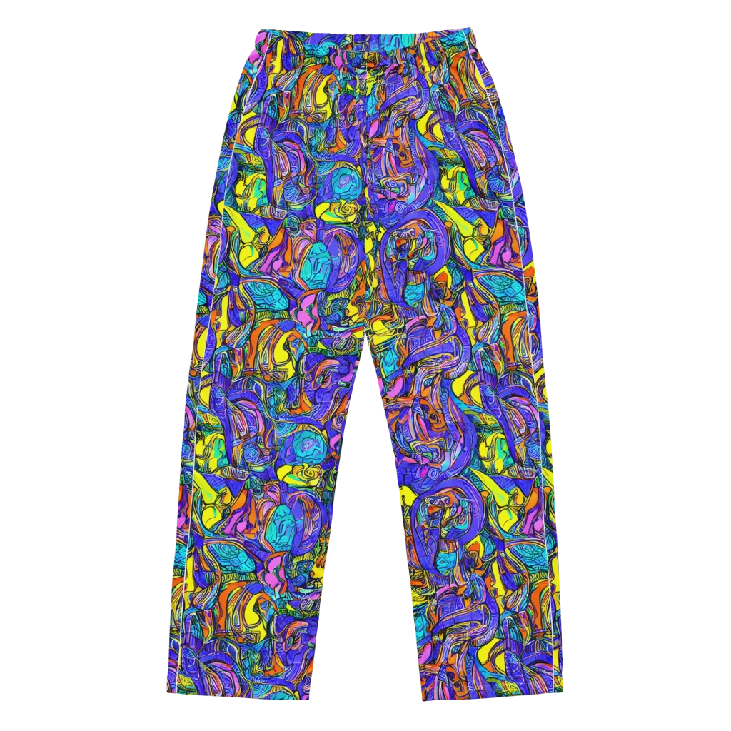 Electric Opulence on Women's Pajama Pants — Front