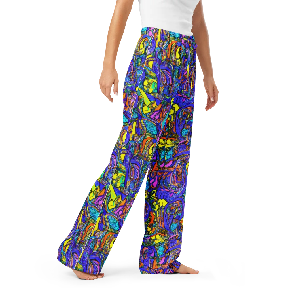 Electric Opulence on Women's Pajama Pants — Right Front