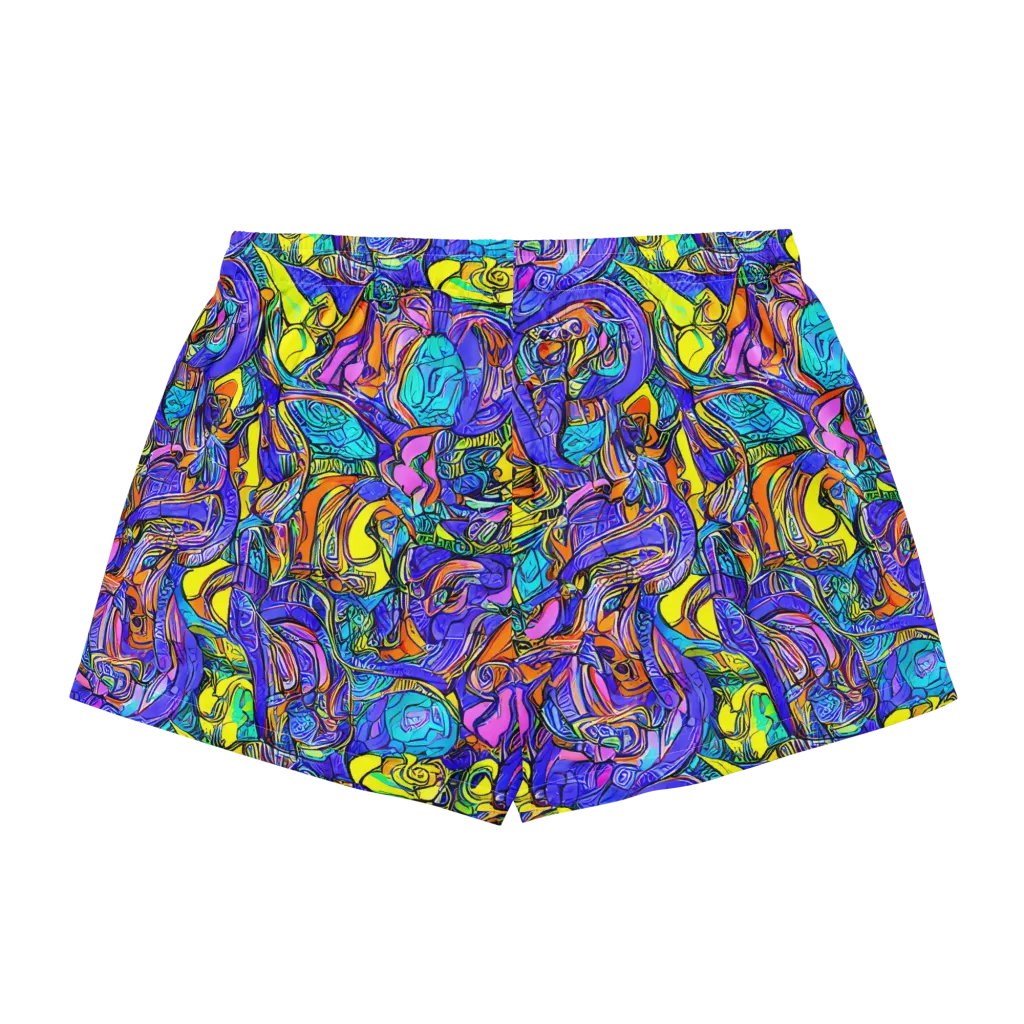 Electric Opulence on Women's Pajama Shorts — Back