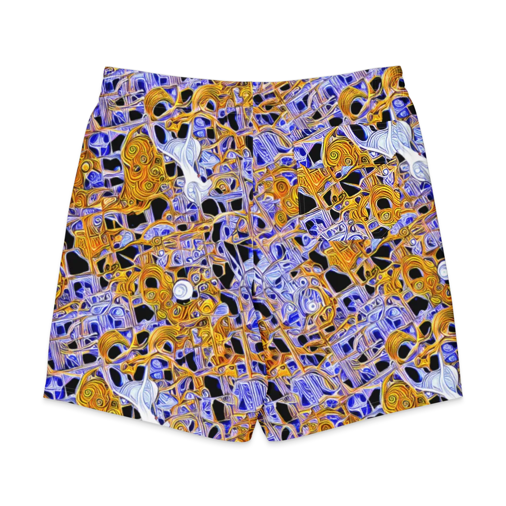 Cobalt Conflagration on Men's Board Shorts — Back