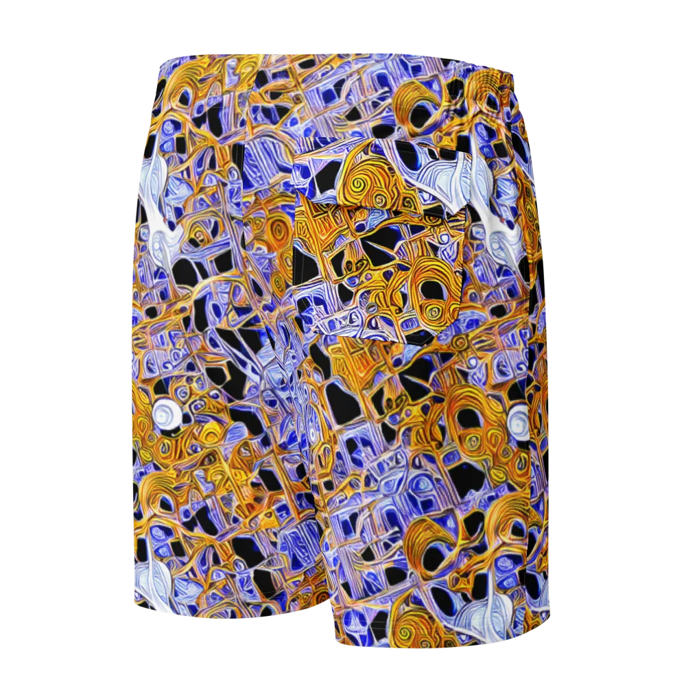 Cobalt Conflagration on Men's Board Shorts — Back
