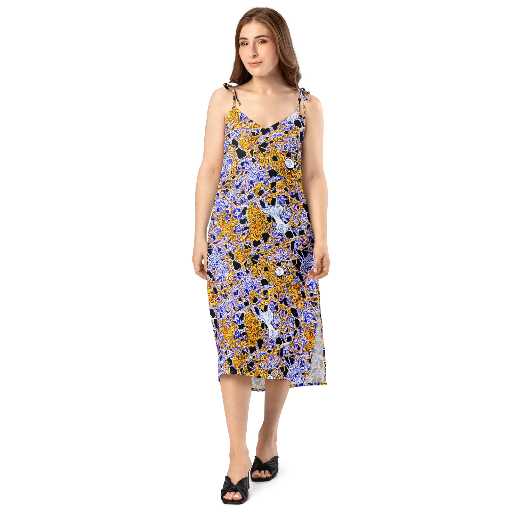 Cobalt Conflagration on Slip Dress — Front