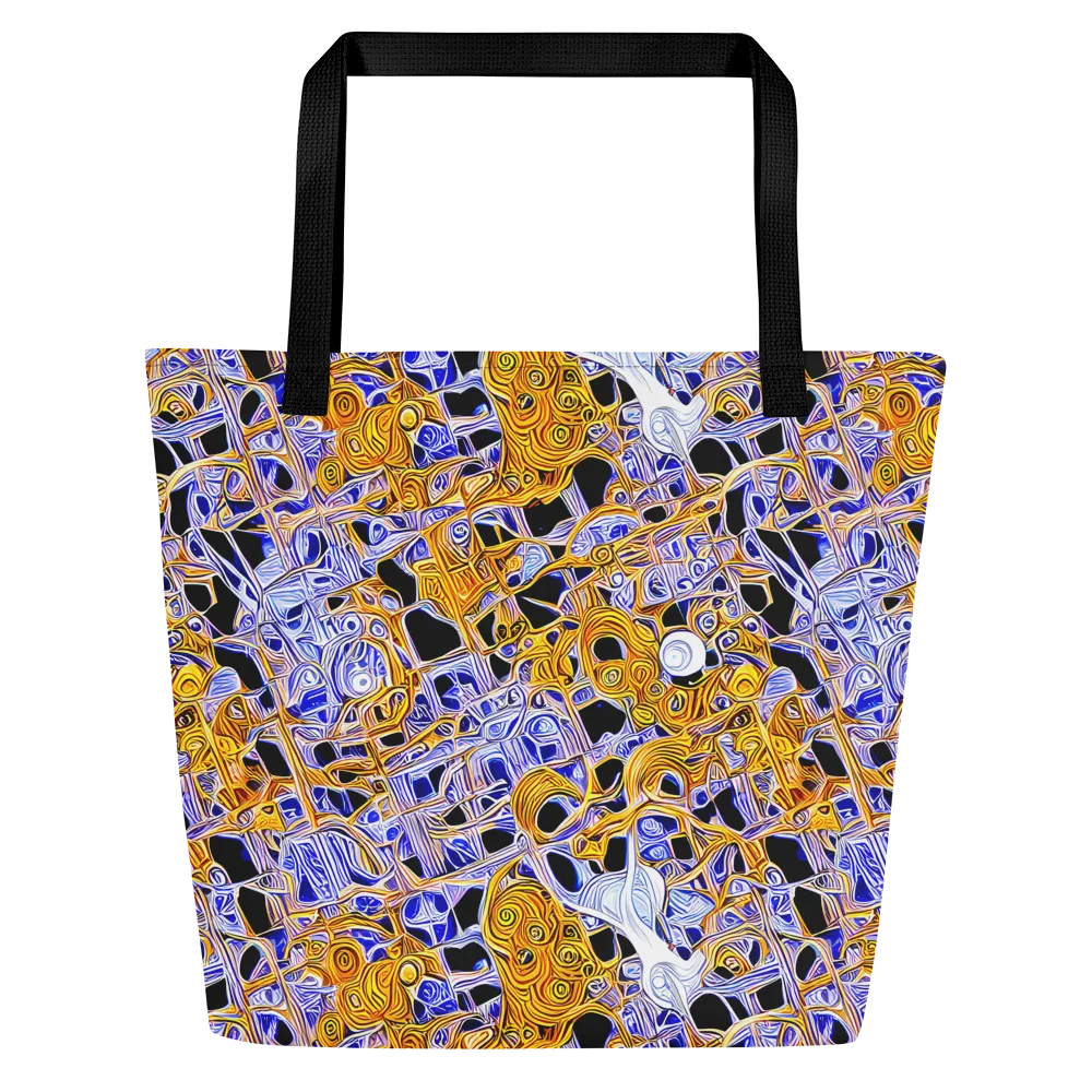Cobalt Conflagration on Large Tote Bag W/ Pocket — Front