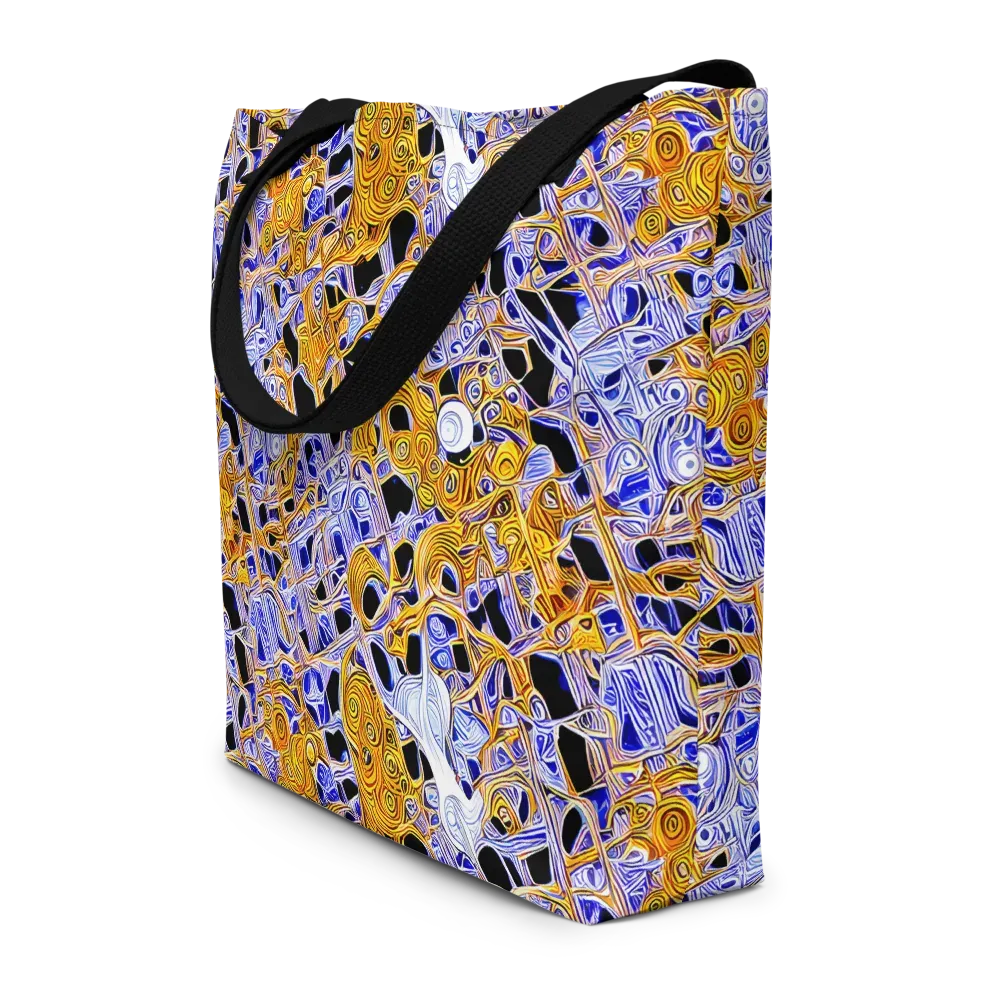 Cobalt Conflagration on Large Tote Bag W/ Pocket — Front