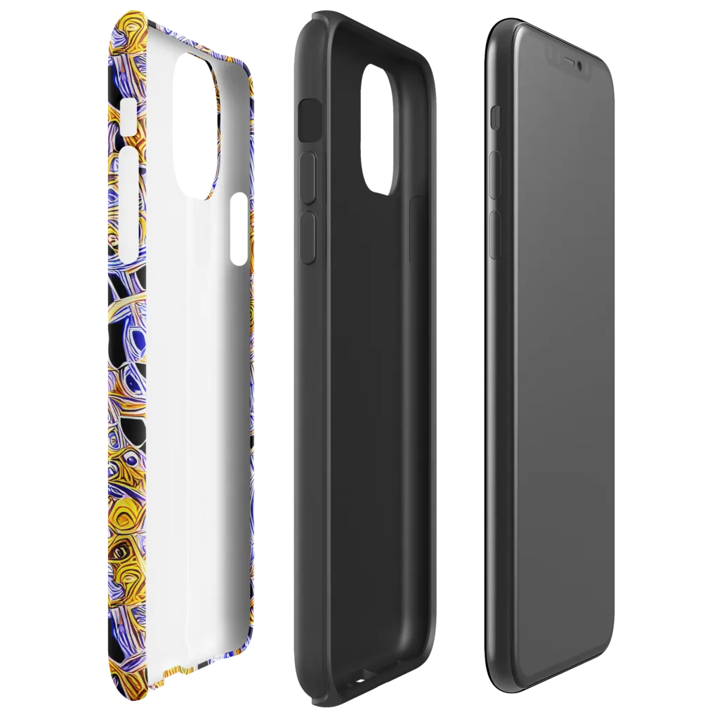 Cobalt Conflagration on Tough Case for iPhone® — Right