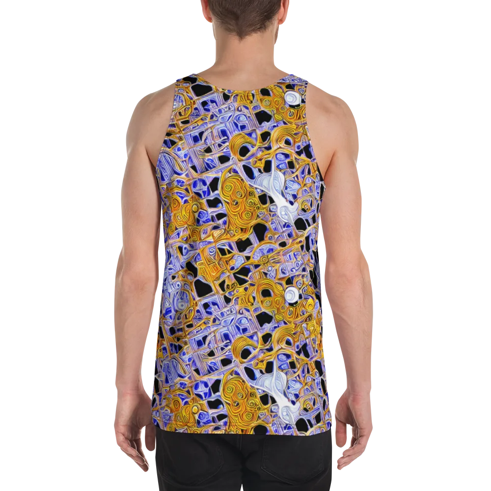 Cobalt Conflagration on Men's Tank Top — Back