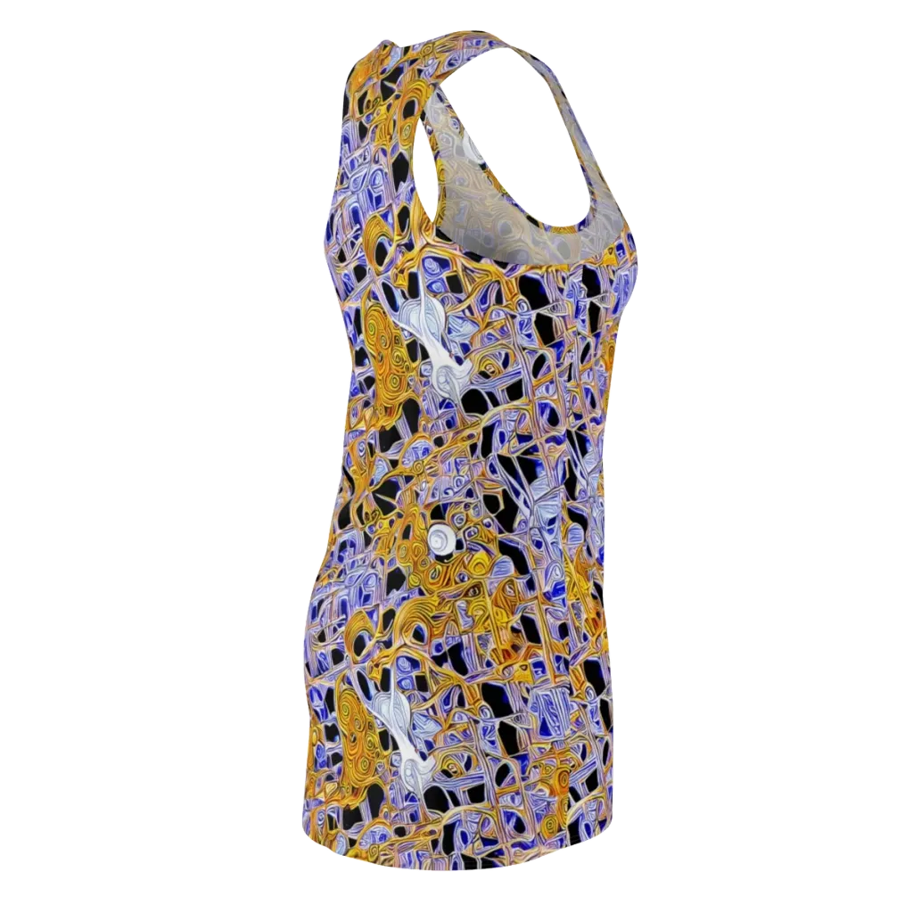 Cobalt Conflagration on Racerback Dress — Back Side