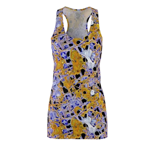 Cobalt Conflagration on a Racerback Dress