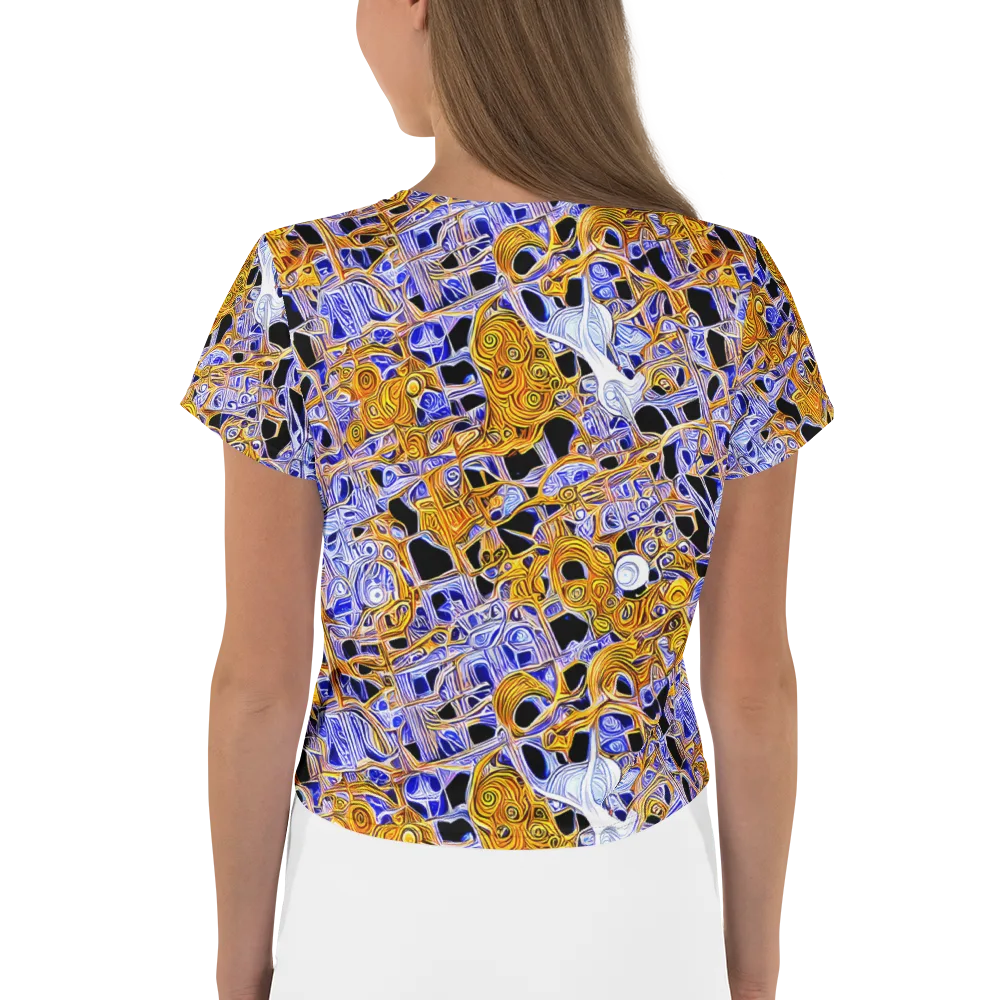 Cobalt Conflagration on Crop Tee — Back