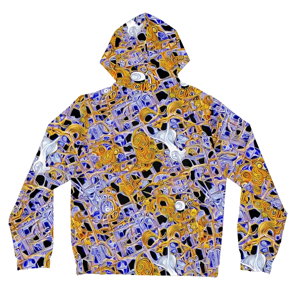 Cobalt Conflagration on Women's Full-Zip Hoodie — Back