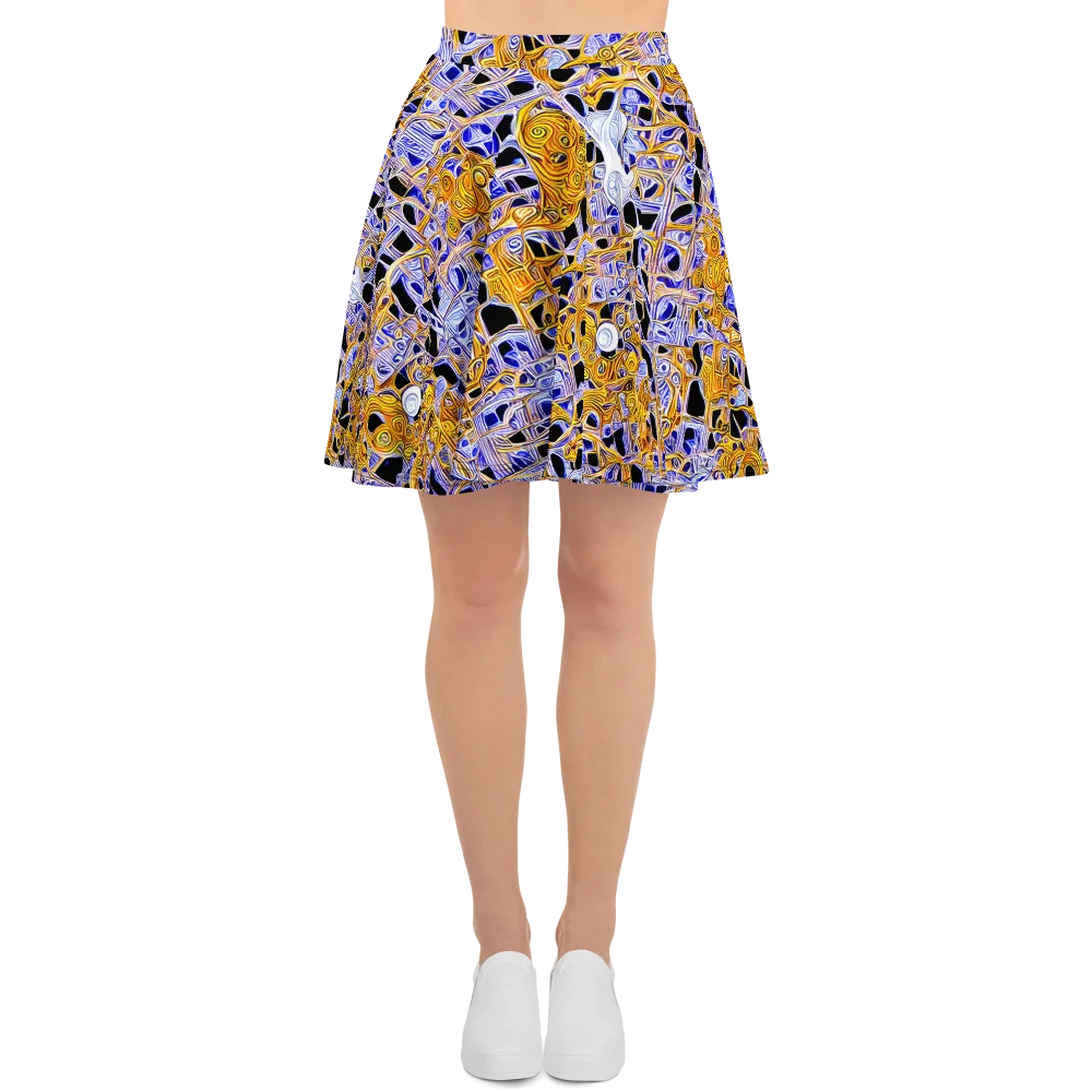 Cobalt Conflagration on Skater Skirt — Front