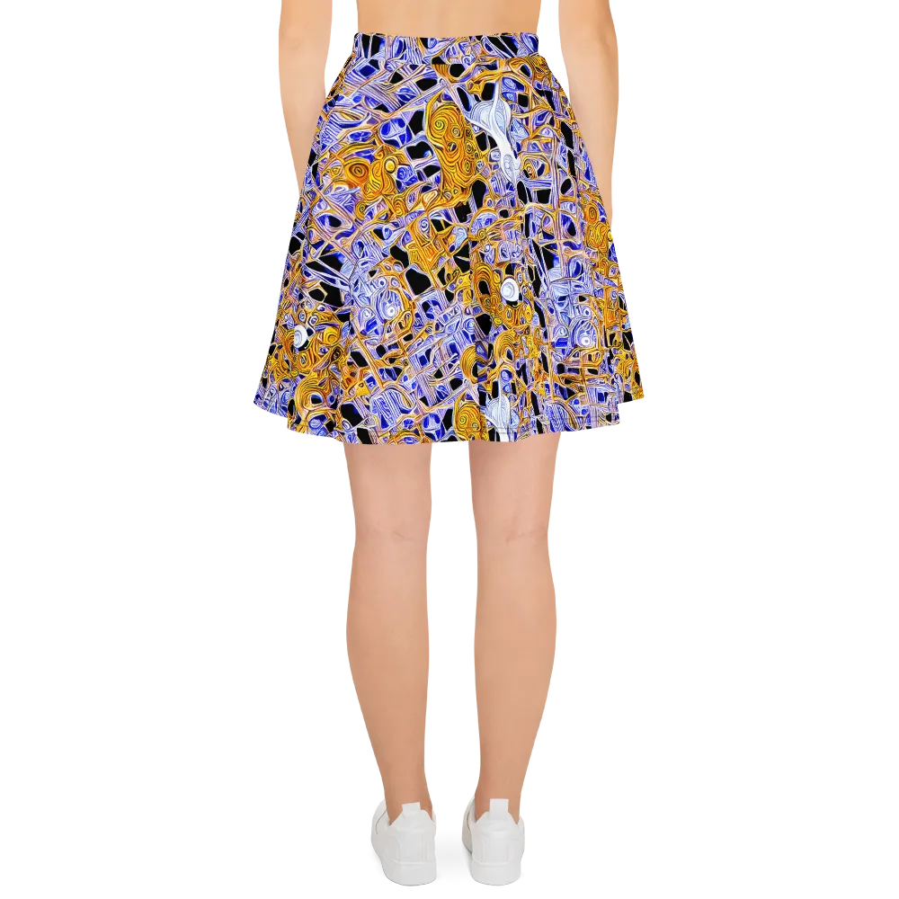 Cobalt Conflagration on Skater Skirt — Back