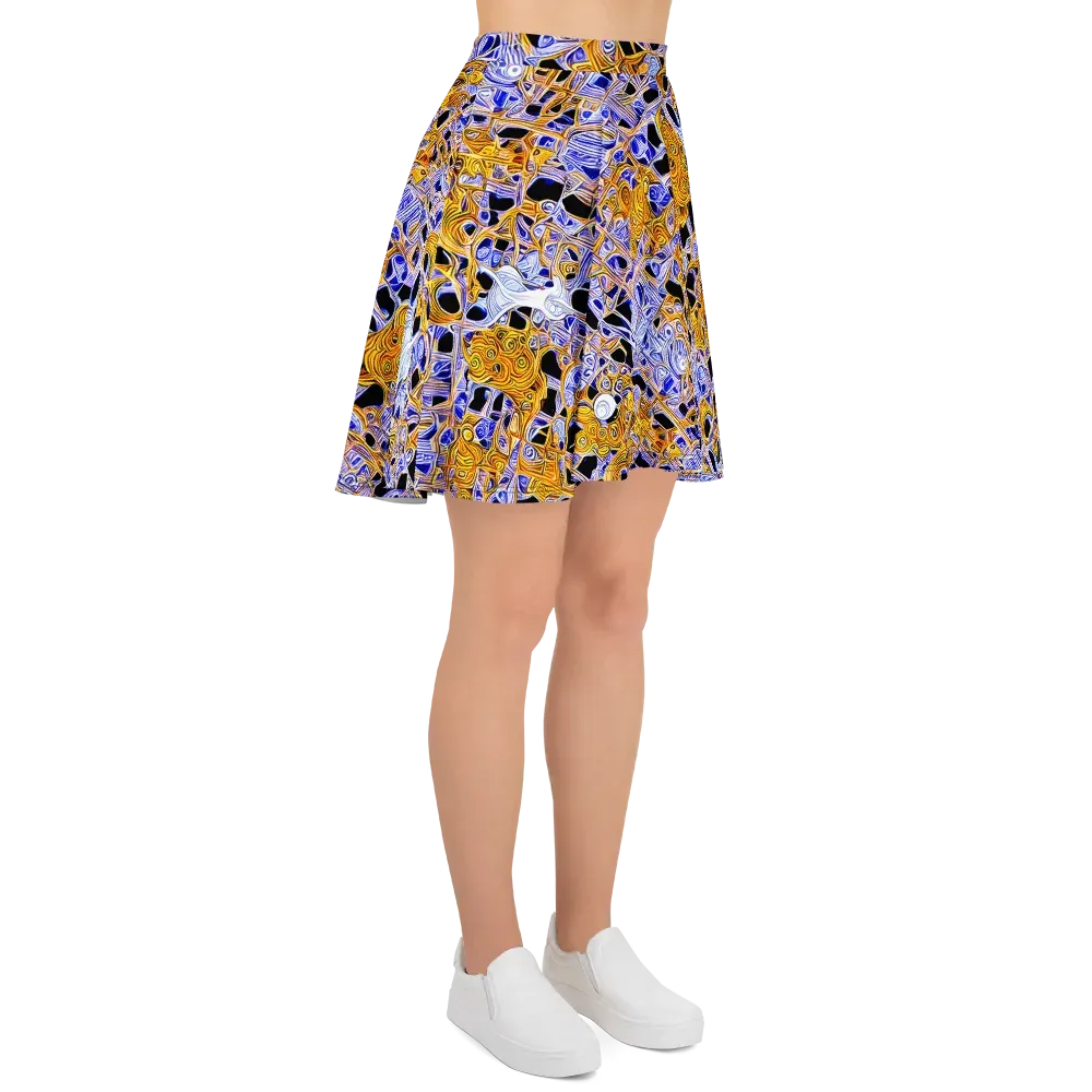 Cobalt Conflagration on Skater Skirt — Right