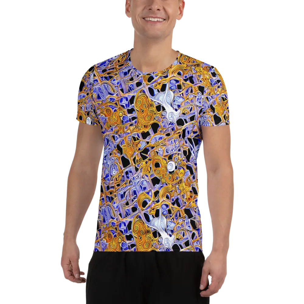 Cobalt Conflagration on Men's Athletic T-Shirt — Front