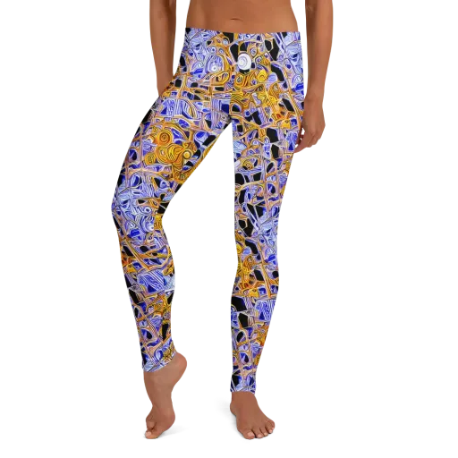 Cobalt Conflagration on a Leggings