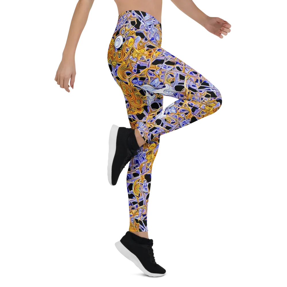Cobalt Conflagration on Leggings — Right