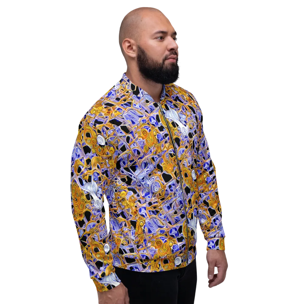 Cobalt Conflagration on Bomber Jacket — Right