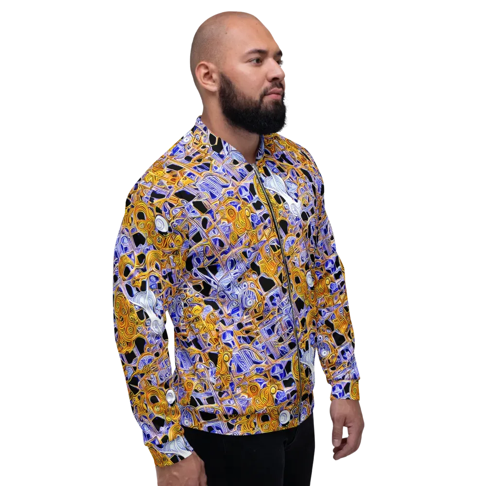 Cobalt Conflagration on Bomber Jacket — Right
