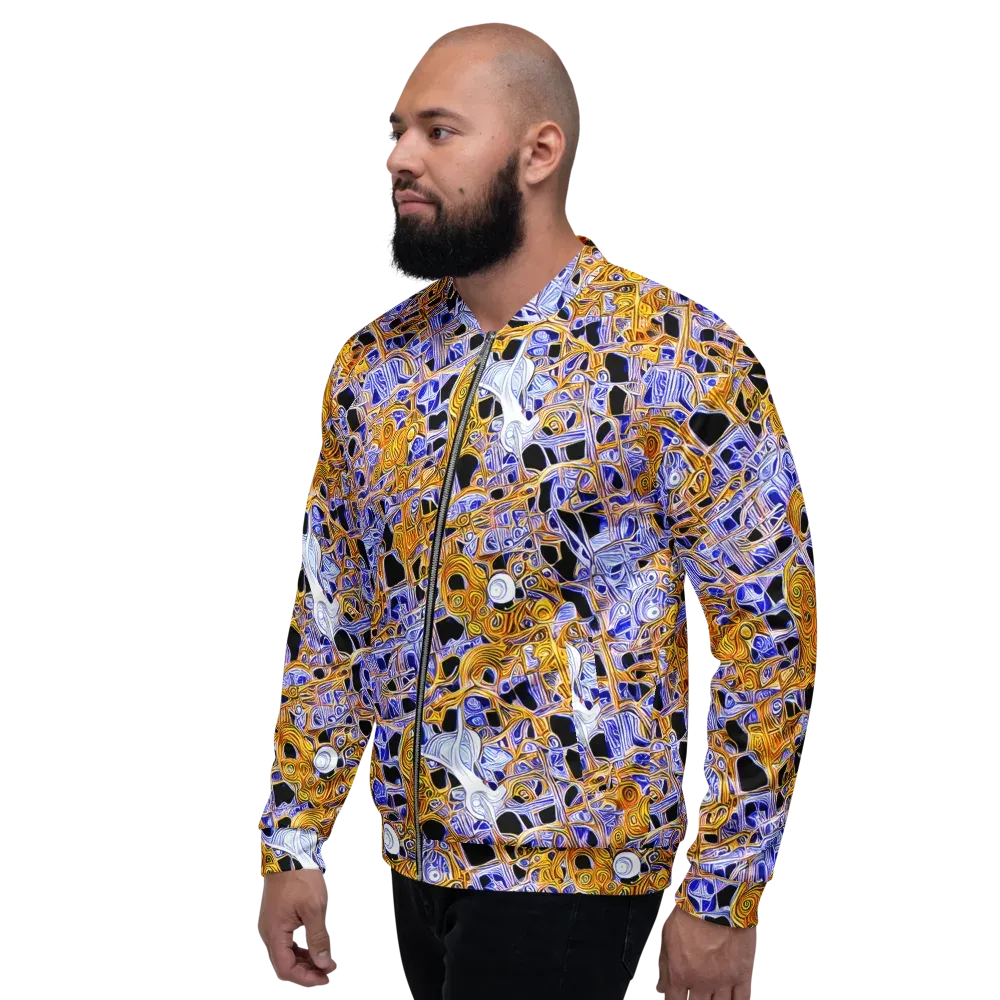 Cobalt Conflagration on Bomber Jacket — Left
