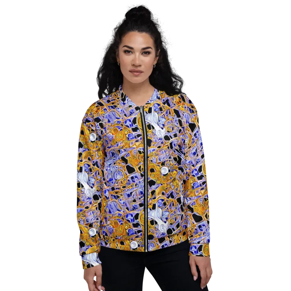 Cobalt Conflagration on Bomber Jacket — Front