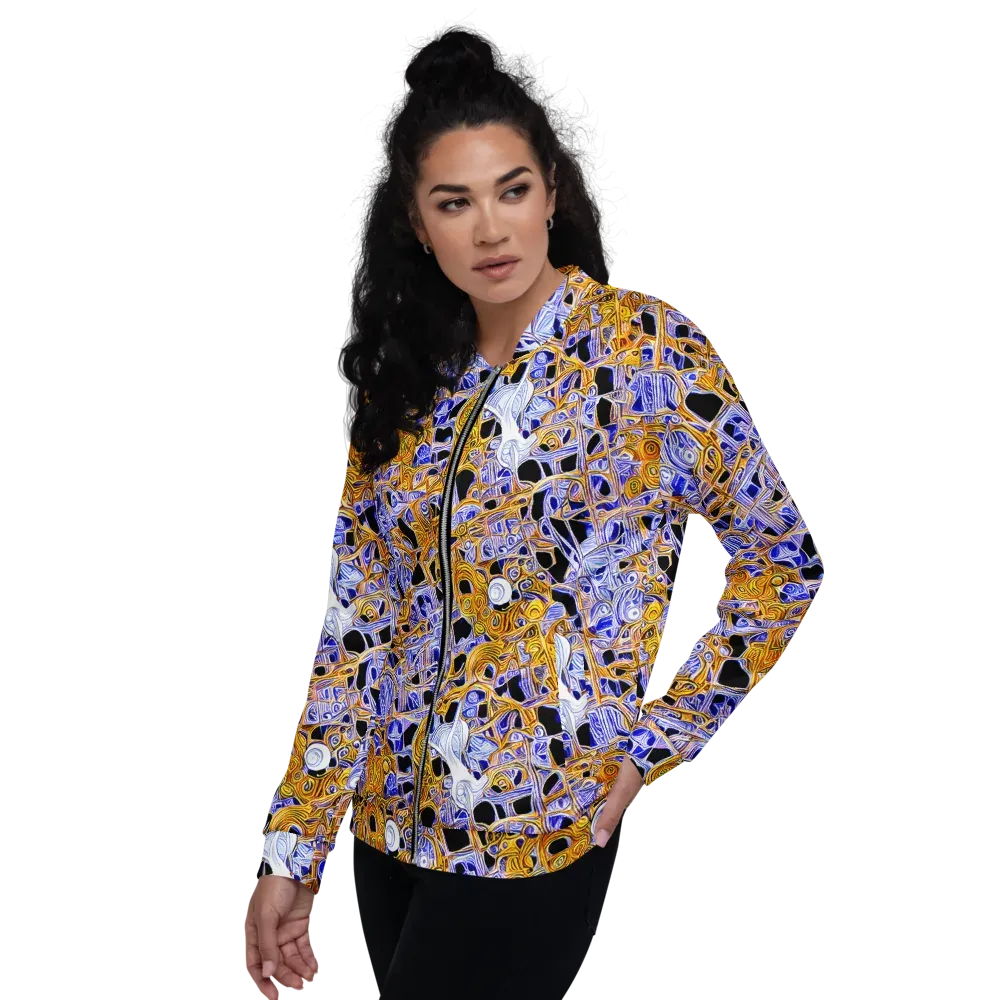 Cobalt Conflagration on Bomber Jacket — Left